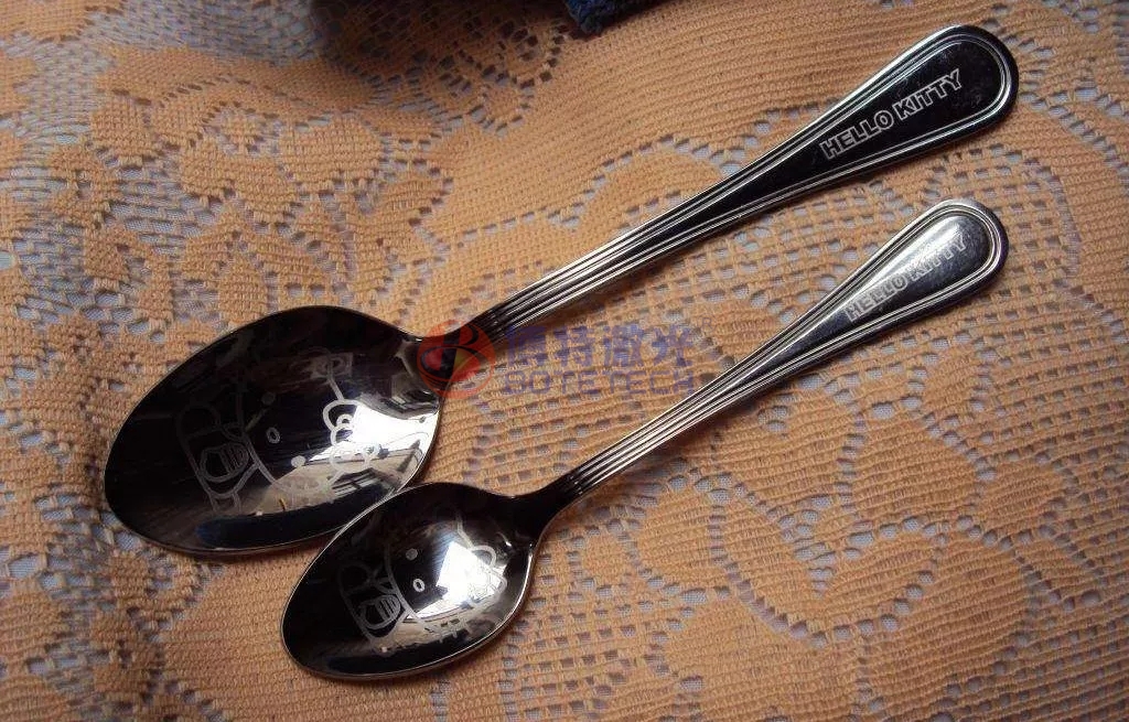 不銹鋼金屬餐具激光打標